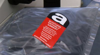 Asbestos sticker