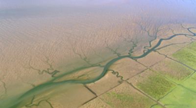 Wadden see from above